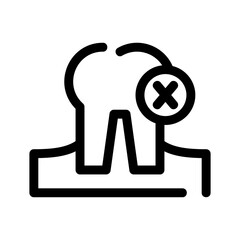 extraction tooth icon or logo isolated sign symbol vector illustration - high quality black style vector icons
