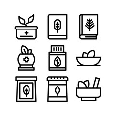herbs icon or logo isolated sign symbol vector illustration - high quality black style vector icons
