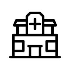 hospital icon or logo isolated sign symbol vector illustration - high quality black style vector icons

