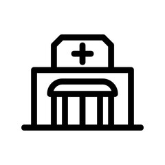 hospital icon or logo isolated sign symbol vector illustration - high quality black style vector icons
