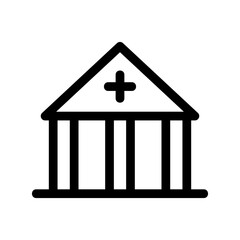 hospital icon or logo isolated sign symbol vector illustration - high quality black style vector icons
