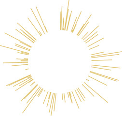 An abstract transparent burst shape design element.