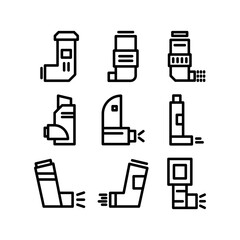 inhalator icon or logo isolated sign symbol vector illustration - high quality black style vector icons
