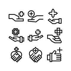 insurance healthcare icon or logo isolated sign symbol vector illustration - high quality black style vector icons
