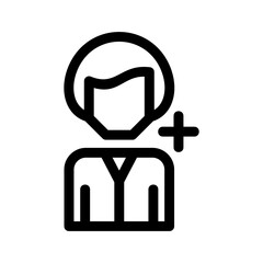 man doctor icon or logo isolated sign symbol vector illustration - high quality black style vector icons
