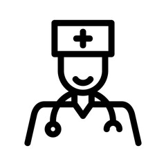 man doctor icon or logo isolated sign symbol vector illustration - high quality black style vector icons
