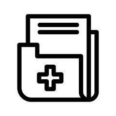 medical file icon or logo isolated sign symbol vector illustration - high quality black style vector icons

