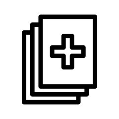 Obraz premium medical file icon or logo isolated sign symbol vector illustration - high quality black style vector icons 