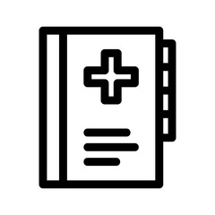Fototapeta premium medical file icon or logo isolated sign symbol vector illustration - high quality black style vector icons 