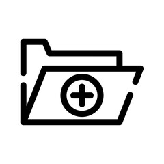 medical file icon or logo isolated sign symbol vector illustration - high quality black style vector icons
