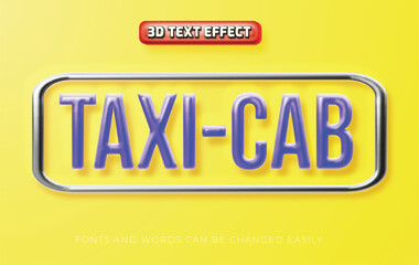 Taxi cab old style editable text effect
