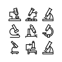 microscope icon or logo isolated sign symbol vector illustration - high quality black style vector icons
