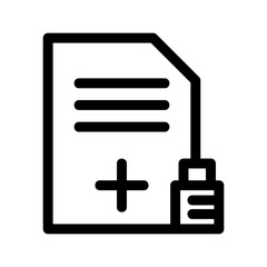 prescription icon or logo isolated sign symbol vector illustration - high quality black style vector icons
