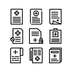 prescription icon or logo isolated sign symbol vector illustration - high quality black style vector icons
