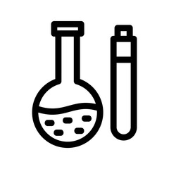 test tube icon or logo isolated sign symbol vector illustration - high quality black style vector icons
