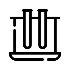 test tube icon or logo isolated sign symbol vector illustration - high quality black style vector icons
