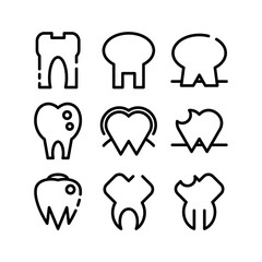 tooth icon or logo isolated sign symbol vector illustration - high quality black style vector icons
