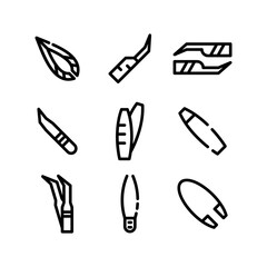 tweezers icon or logo isolated sign symbol vector illustration - high quality black style vector icons
