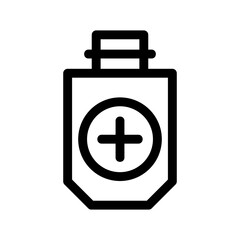 vitamin bottle icon or logo isolated sign symbol vector illustration - high quality black style vector icons
