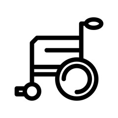 wheelchair icon or logo isolated sign symbol vector illustration - high quality black style vector icons
