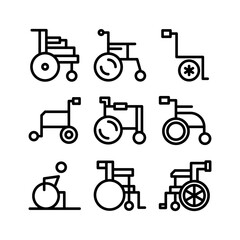 wheelchair icon or logo isolated sign symbol vector illustration - high quality black style vector icons
