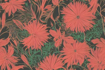 Türaufkleber Abstract Flower Pattern Background © zedutsenut