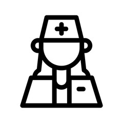 woman doctor icon or logo isolated sign symbol vector illustration - high quality black style vector icons
