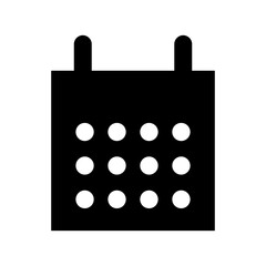 calendar icon or logo isolated sign symbol vector illustration - high quality black style vector icons
