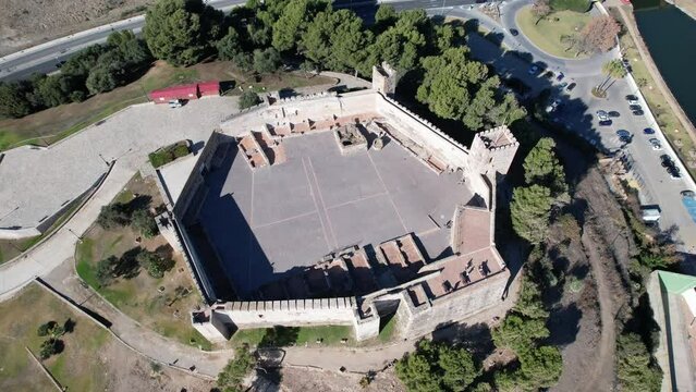 Drone footage of Castillo de Sohail, Andalusia, Spanish medieval castle in Fuengirola