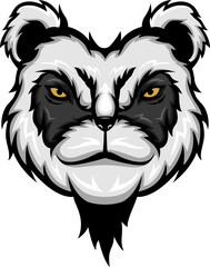 Cartoon panda head mascot design