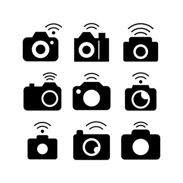 camera wifi icon or logo isolated sign symbol vector illustration - high quality black style vector icons
