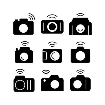 camera wifi icon or logo isolated sign symbol vector illustration - high quality black style vector icons
