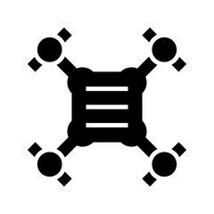 drone icon or logo isolated sign symbol vector illustration - high quality black style vector icons
