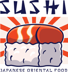 Vector illustration of sushi logo