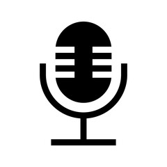 mic icon or logo isolated sign symbol vector illustration - high quality black style vector icons
