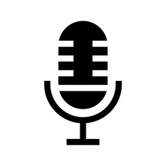 mic icon or logo isolated sign symbol vector illustration - high quality black style vector icons
