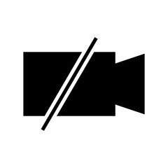 no video icon or logo isolated sign symbol vector illustration - high quality black style vector icons
