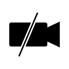 no video icon or logo isolated sign symbol vector illustration - high quality black style vector icons
