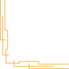 Obraz premium Art Line Border Corner Design Vector 