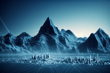 geometric city landscape