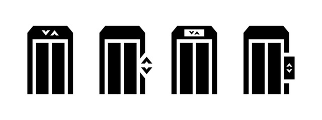 Obraz premium elevator icon vector illustration. Black elevator concept.