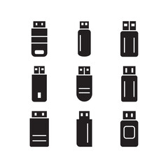 usb icon or logo isolated sign symbol vector illustration - high quality black style vector icons
