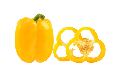 yellow pepper on transparent png