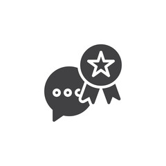 Quality support service vector icon