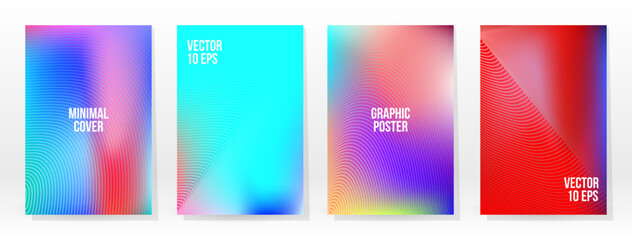Fototapeta premium Minimal Poster. Pastel Soft. Rainbow Gradient Set