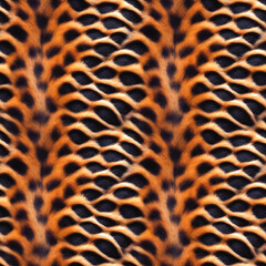 Illustration of seamless pattern of Leopard Skin, generative AI