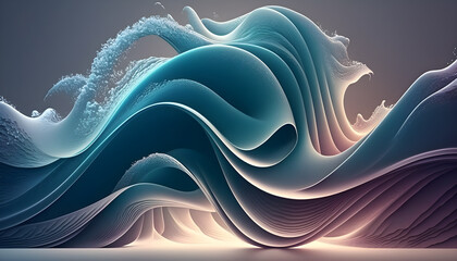 abstract water curve 3d background
