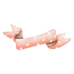 watercolor ribbon banner, Hand Drawn Illustration