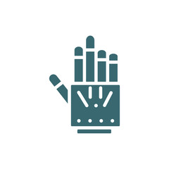 exoskeleton icon. Filled exoskeleton icon from ai and future technology collection. Glyph vector isolated on white background. Editable exoskeleton symbol can be used web and mobile