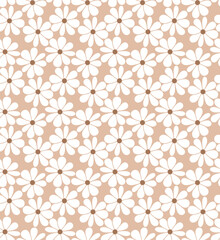 Seamless geometric flowers pattern, floral print.